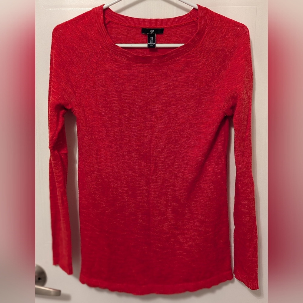 Gap Crew Neck Sweater, Red/Pink, XS